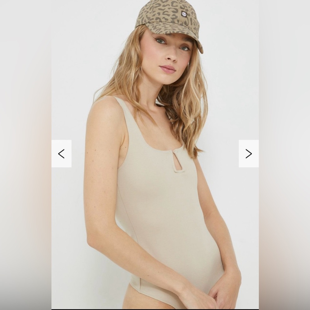 NWT Abercrombie and Fitch Ponte Notch Neck Bodysuit